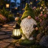 Solar Gnome Garden Statue with Lantern – Resin Dwarf Light