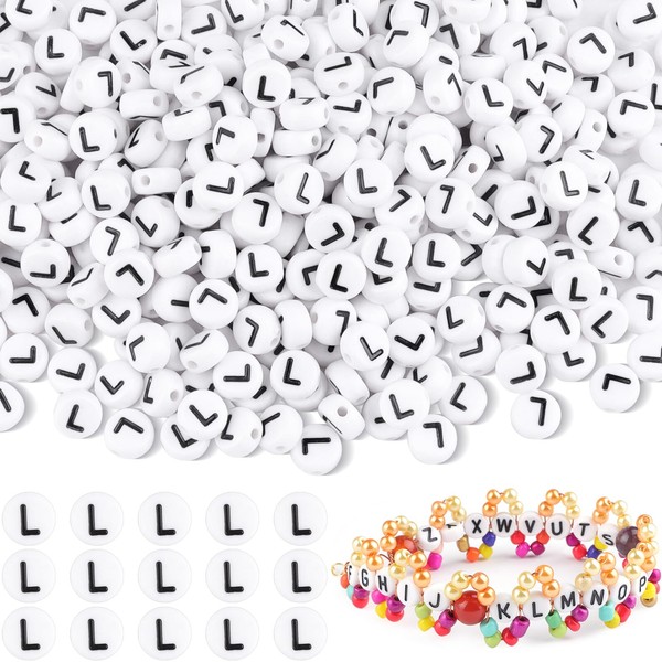 Yholin Letter Beads, Letter L Beads for Friendship Bracelets Making