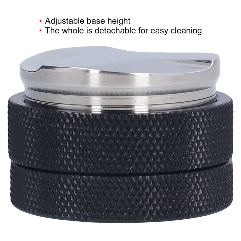 Black Coffee Tamper Stainless Steel Dual Head Coffee Distributor for