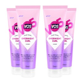 VO5 Overnight Curl Cream Long-Lasting Effect and Anti-Frizz Formulation which Prevents Frizz and Maintains Natural Movement, Perfect for Curly Hair, 125ml (Buy 4)