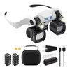 Jewelers Magnifying Glass Headset with LED Light & 5 Interchangeable