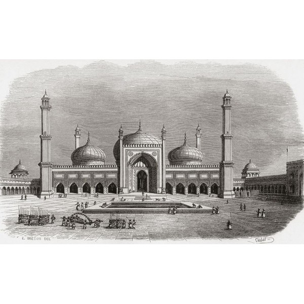 The Masjid-i Jehan Numa commonly known as the Jama Masjid