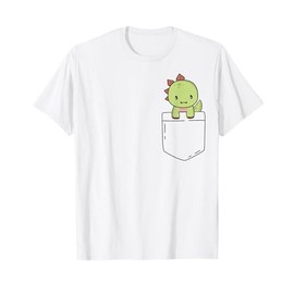 Cute T-Rex In Pocket Tyrannosaurus Rex Kawaii Dinosaur Lover T-Shirt