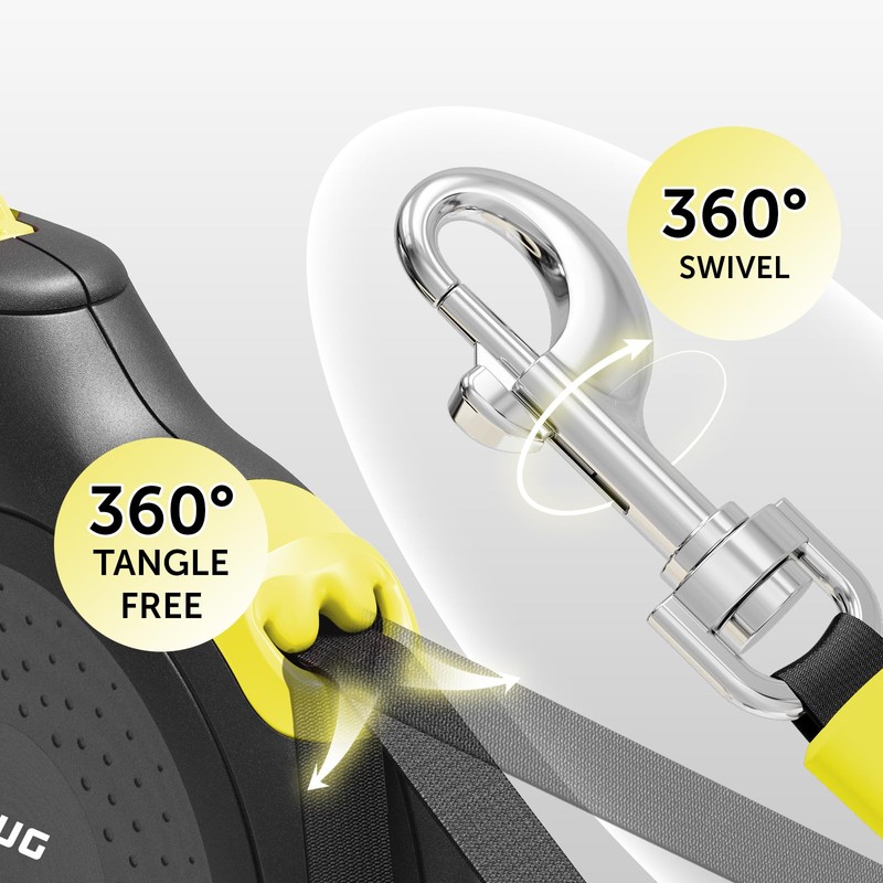 TUG 360° Tangle-Free Retractable Dog Leash | 16 ft Strong