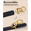 Kajeer Reversible Leather Belts for Women,2 in 1 PU Black