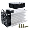LCLCTC SSR Heat Sink with 120v Fan for Three 3