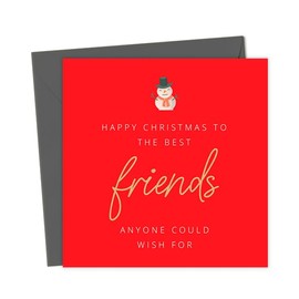 Happy Christmas to the best Friends anyone could wish for Christmas Card | Cute Christmas Card | Xmas Card For Close Friends | Christmas Card For Friends | Friends Christmas Card