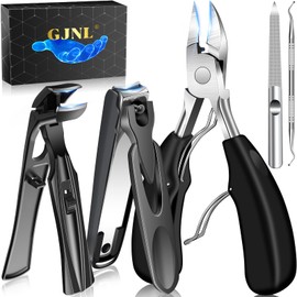 Nail Clippers for Seniors Thick Nails, Angle Head Large Toenail Clippers with Catcher, Wide Jaw Opening Toenail Clipper for Thick Toenails, Sharp Nail Clipper Nail Clippers for Men/Women