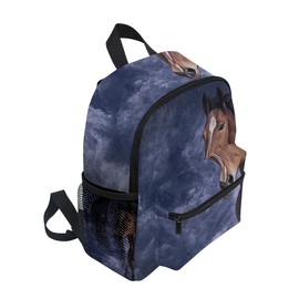 Children's Backpack Horse Vintage Colour Nursery Preschool Bag for Toddler Girls Boys, gray, Kids Backpack