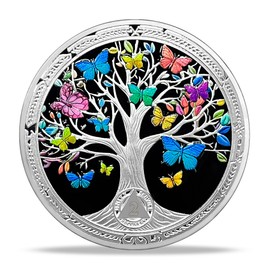 RYUKENLM 2 Month Sobriety Coin Two Month Sobriety Chip Medallion AA NA Chip Butterfly Tree of Life Sobriety Gifts for Men Women in Recovery Anniversary Sober Gift
