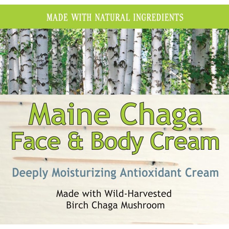 Maine Chaga Face & Body Cream, Large 4 oz Value