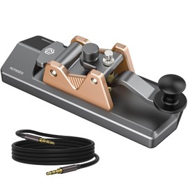 PUTIKEEG Amateur Radio Keys, Morse Signal, Practice Machine, Aluminum Alloy, 4 Neodymium Magnet Base, Morse Signal Electric Key, Morse Signal CW Key, Portable Straight Key