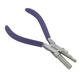 Exeton Jewelry Pliers Tool, Bail Making Pliers 6 in 1 Wire Wrapping Multi Step Loop Pliers, Chain Nose, Nylon Jaw Pliers, Round Nose Pliers, Beading Pliers DIY Art Craft Tools (Little Wrapper Pliers)