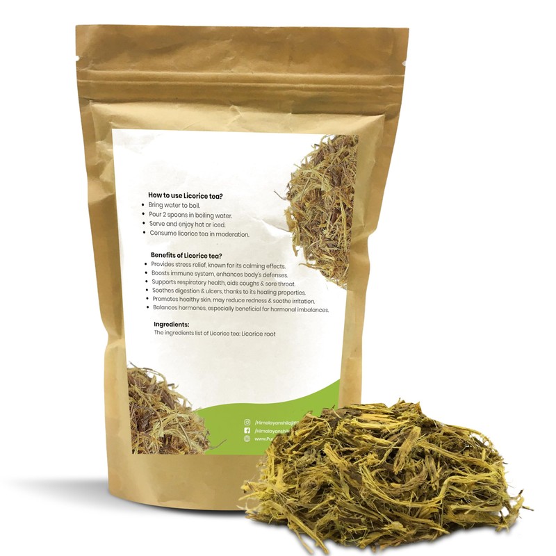 Shilajit ++ Organic Licorice Root Tea 1lb | Loose Cut