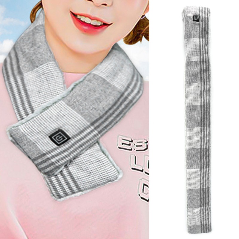 Electric Heated Scarf USB Smart Neckerchief Washable Warm Neck Gaiter