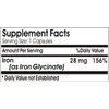 Iron Glycinate 28mg // 200 Capsules // Pure // by