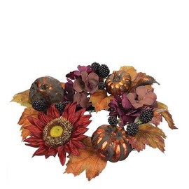 Sunflower Pumpkin 6.5 Inch Candle Ring