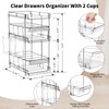 Clear Bathroom Organizers 2 Sets 3 Tier, Pull Out Organizer