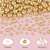 2160 Pcs Resin Half Round Pearls Kit,Mixed Sizes Flatback Gold