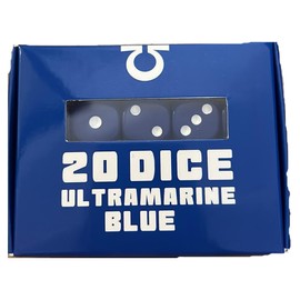 Ultramarine Blue 16mm Dice Pack of 20 Omega Signs Replaces 6 Ideal for Wargaming