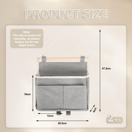 KEORHEZ Two Hanging Organisers Wall Organiser with Divided Storage and Large Capacity - Perfect for Offices, Bedrooms, Dorms and More