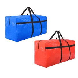 Jumbo Large Moving Bags Extra Large Storage Duffle Bag Heavy Duty Moving Bags for College Dorms Moving Clothes Blankets Christmas Tree, Bedding, Camping and More (Mixed 2 Pack)