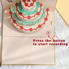 Glückwunschkarten, 3D Geburtstagstorte, Pop Up Grußkarte, änner & Frauen, beste Freundin, Schwester, Bruder, Mutter, Vater, Ehemann, Ehefrau, Weihnachten, Umschlägen