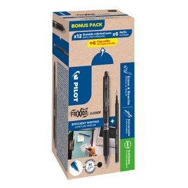 FriXion Ball Click 0.7 BK 12Pens+Refills