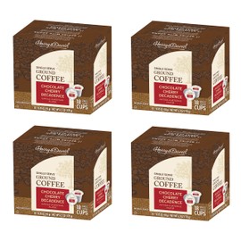 Harry & David Coffee in Single Serve Cups, 4/18 ct boxes (72 Count) (Chocolate Cherry Decadence) Medium Roast