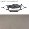 TUTENAGO Grey Clear Window Face Mask/Reusable/Cotton/Non-Toxic/American Made/Latex-free/No PVC or BPA/No