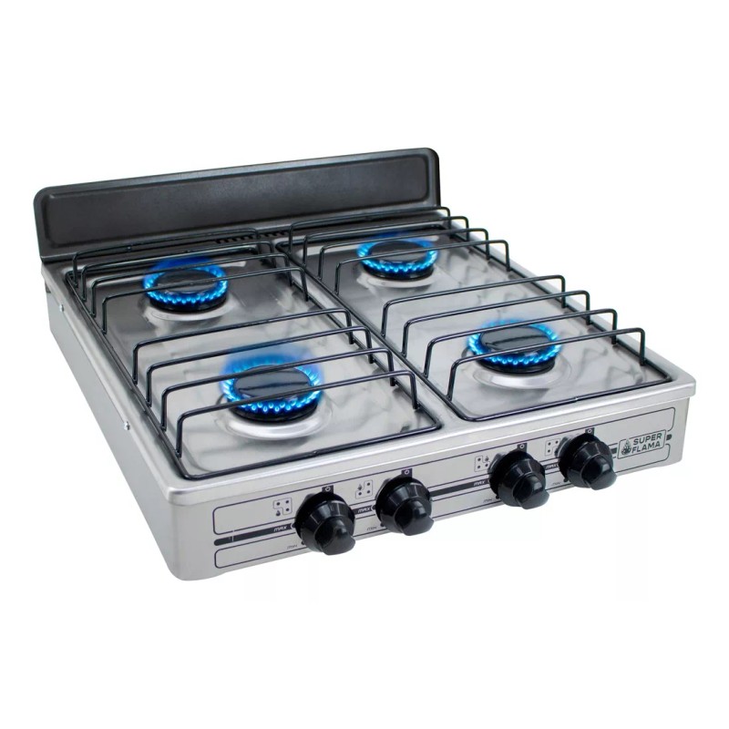 Super Flama Parrilla De 4 Quemadores De Gas Toda De