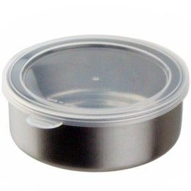 Nagao Storage Container, 4.7 inches (12 cm), Round, Stainless Steel, With Lid, Airtight, Stacking, Prep Container, Made in Japan