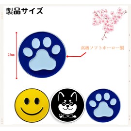 Adhere Golf Marker Golf Magnetic Logo Ball Mark Cute Cat Dog Paw Design 3 Pack (B Golf Marker, 3 Pack)