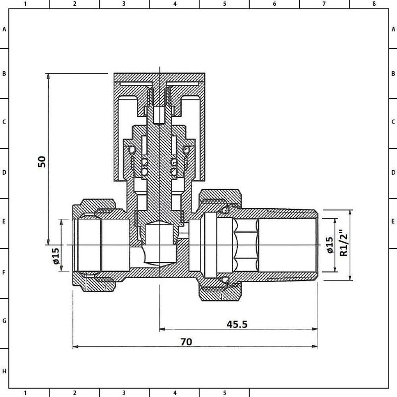 iBathUK | Modern Chrome Straight Towel Radiator Valves 15mm Central