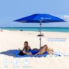 AMMSUN 8ft Large Beach Umbrellas for Sand Heavy Huty Wind