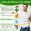 Psyllium Husk Gummies, 1500mg Psyllium Husk Fiber Supplement with Probiotics,