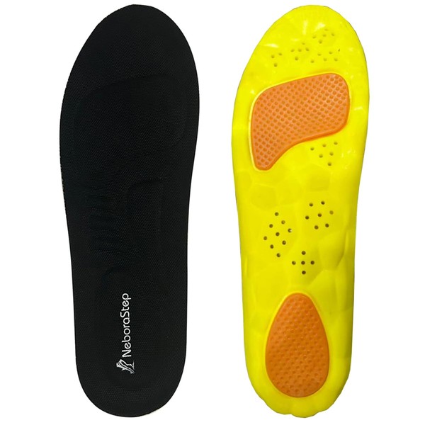 NEBORASTEP Steppers Memory Foam Insoles- Comfort Inner Soles for Men