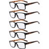 Eyekepper 5 Pack Reading Glasses for Men Spring Hinges Classic