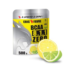 BCAA 8.1.1 Zero Essential Amino Acids Leucine, Valine and Isoleucine Muscle Building Vegan Allies for Effective Training Performance Increase French Laboratory Eric Favre 500 g Lemon