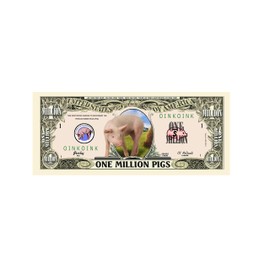 American Art Classics Pack of 100 - Pig Million Dollar Bill - Best Gift or Keepsake for Piggy Lovers