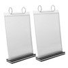 Operitacx Restaurant Table Menu Flip Sign Holder 2pcs PVC Flip