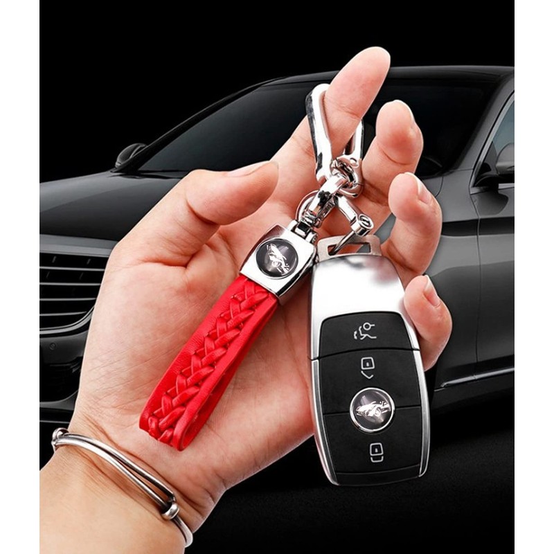 Pack of 2 Leather Car Keychains, Car Keychains, Women's Key