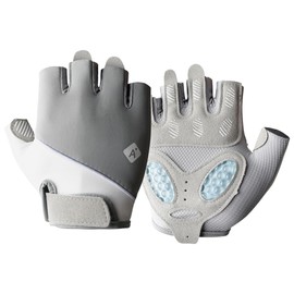 YIDATIKER Workout Gloves for Men/Women - Anti-Slip Gym Gloves with Breathable Padding for Weightlifting, Cross Training & Fitness (Grey, Medium)