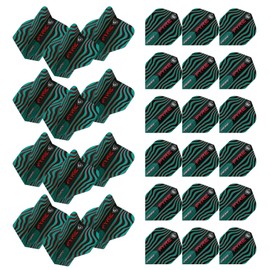 WINMAU Prism Alpha Fyre Design Dart Flights - 10 sets per pack (30 dart flights in total) (Black, Turquoise & Red)
