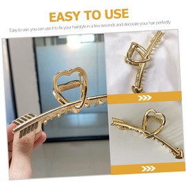 SAFIGLE Heart Arrow Hair Claw Clip Large Decorative Hair Accessory for Women and Girls Portable and Stylish for Ponytails and Casual Styles