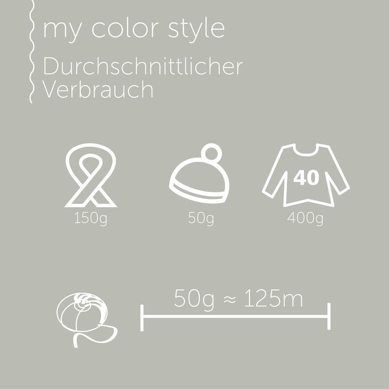 Schachenmayr My Color Style, 50 g Sage Hand Knitting Yarn