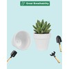 vensovo 48 Pcs Tiny White Ceramic Plant Pot - 2