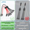 JUZUXI Solar Connectors Cable for 4 Solar Panels,IP68 Waterproof Y