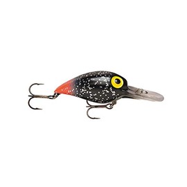 Storm Original Mag Wart 07 Fishing Lure, Black Glitter/Fluorescent Red Rail