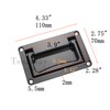 Tsnamay 2Pcs Black Recessed Pull Handle,Zinc Alloy Flush Lift Recessed